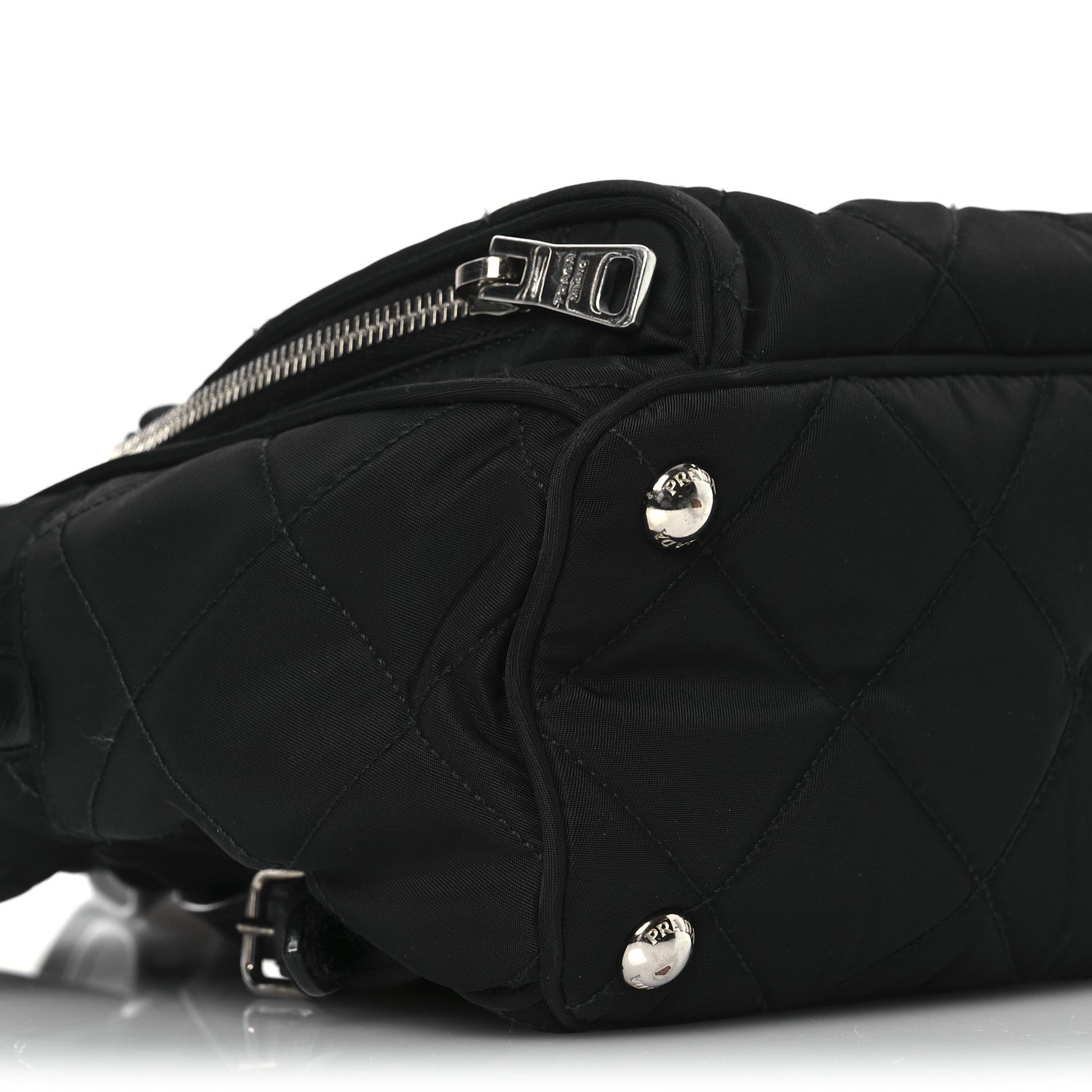 Prada Nylon Tessuto Impuntu Quilted Backpack Black 10 of 13