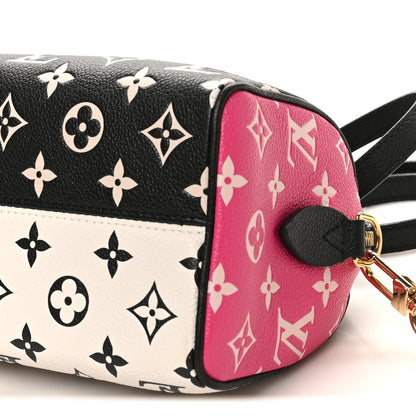 Louis Vuitton Empreinte Monogram Spring in the City Speedy Bandouliere 20 Black White Pink 9 of 9