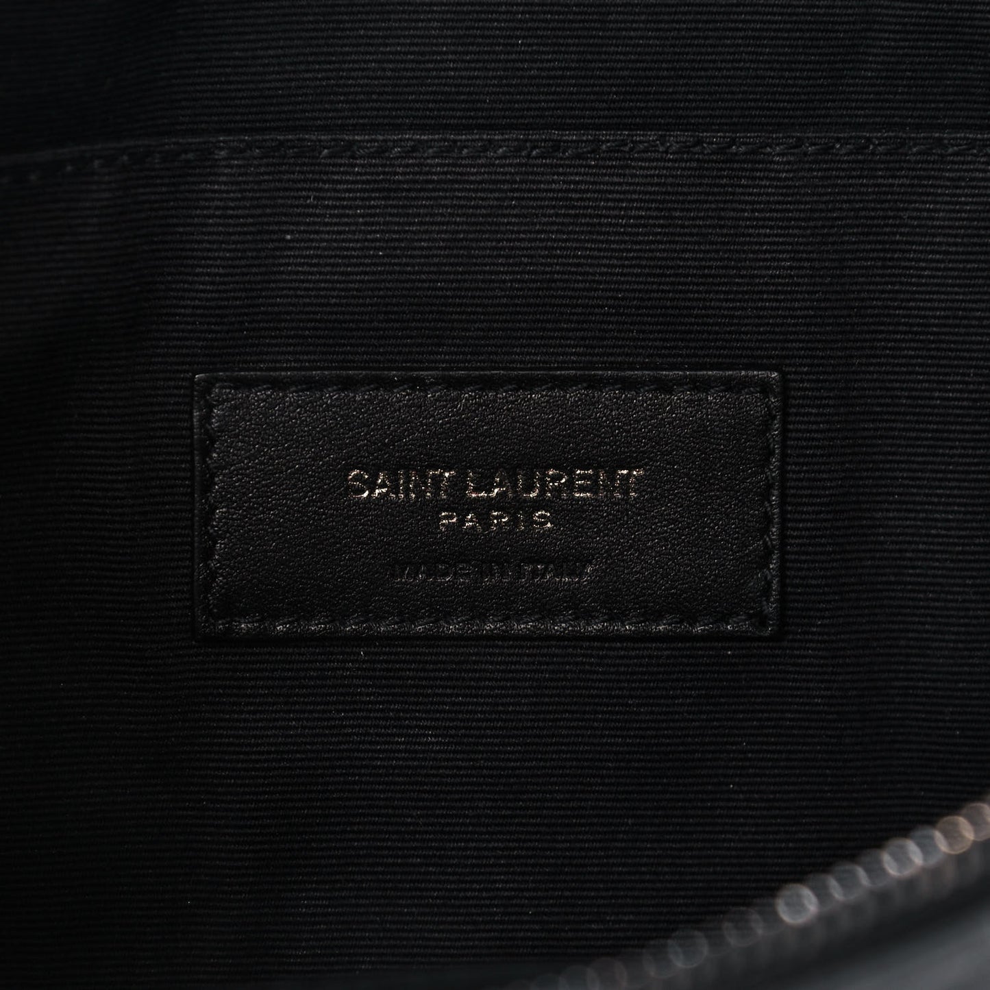 Calfskin Crocodile Embossed Monogram Belt Bag Black