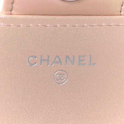 Chanel Iridescent Calfskin Quilted Glasses Case With Chain Pink 6 of 11