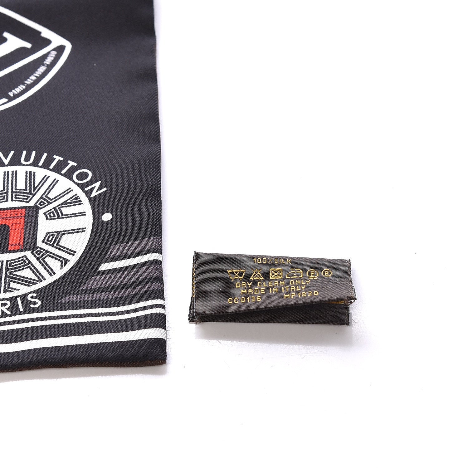 Louis Vuitton Silk Monogram World Tour Stickers Bandeau Black 5 of 5