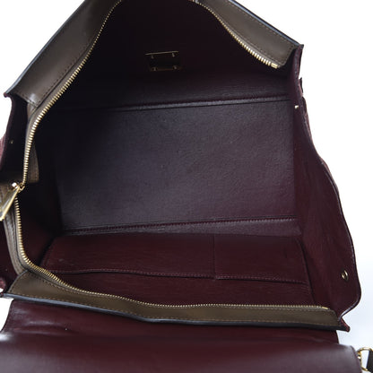 Celine Smooth Calfskin Suede Medium Tri-Color Trapeze Burgundy 5 of 21