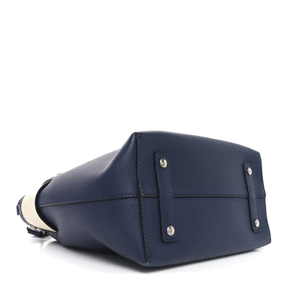 Burberry Soft Grain Calfskin Small Belt Bag Navy White 4 of 10