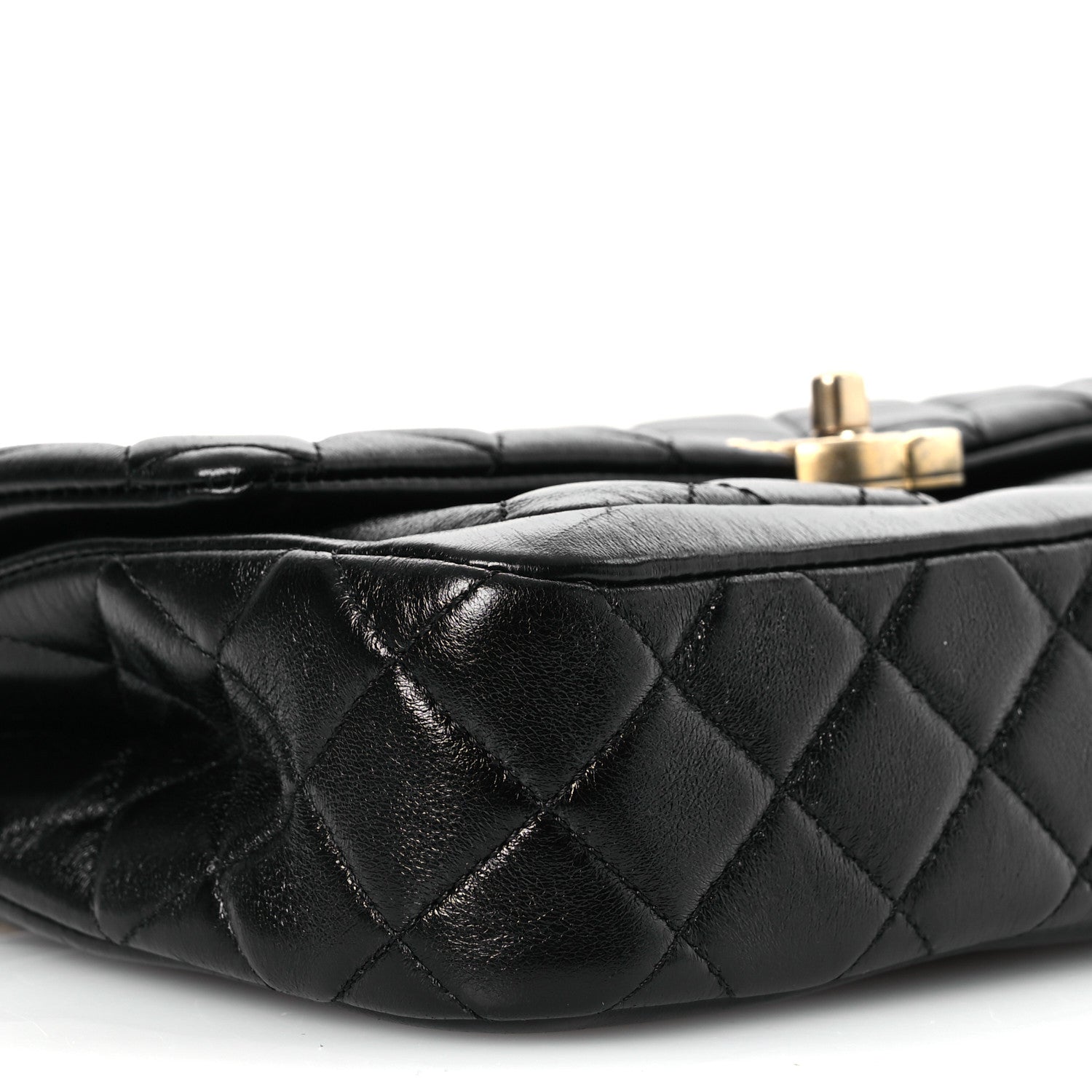 Chanel Shiny Lambskin Quilted Small Daily Friend Flap Black 9 of 14