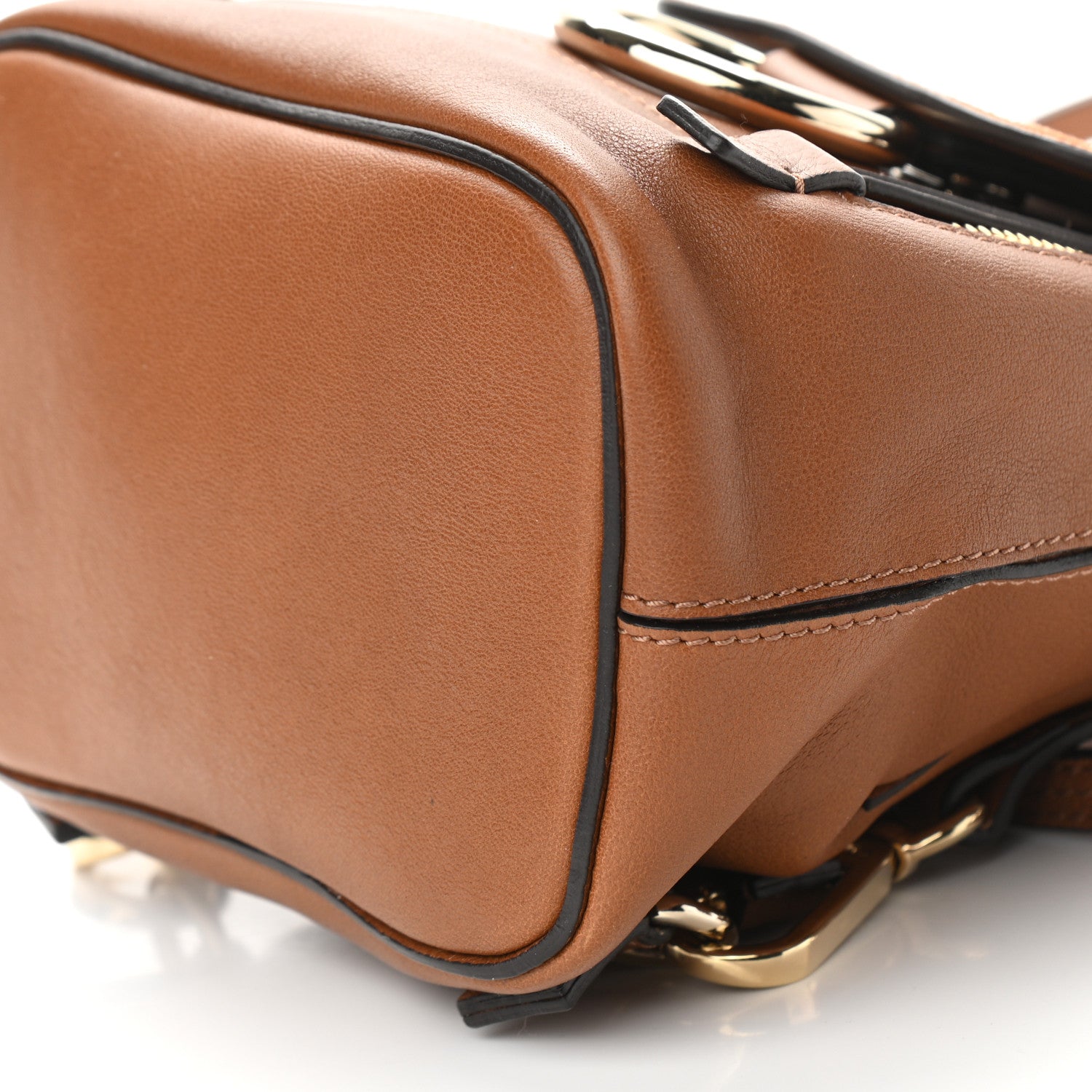 Chloe Suede Calfskin Mini Faye Backpack Tan 9 of 10