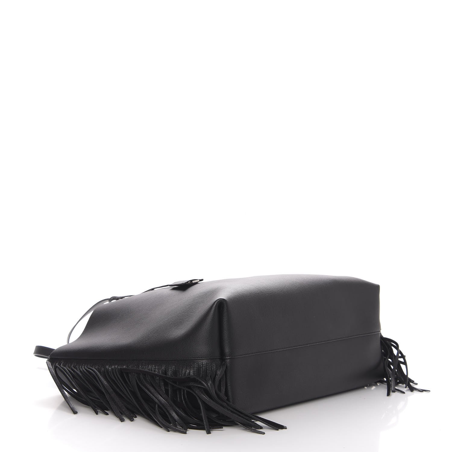 Saint Laurent Calfskin Large Fringe Shopping Tote Black 4 of 11