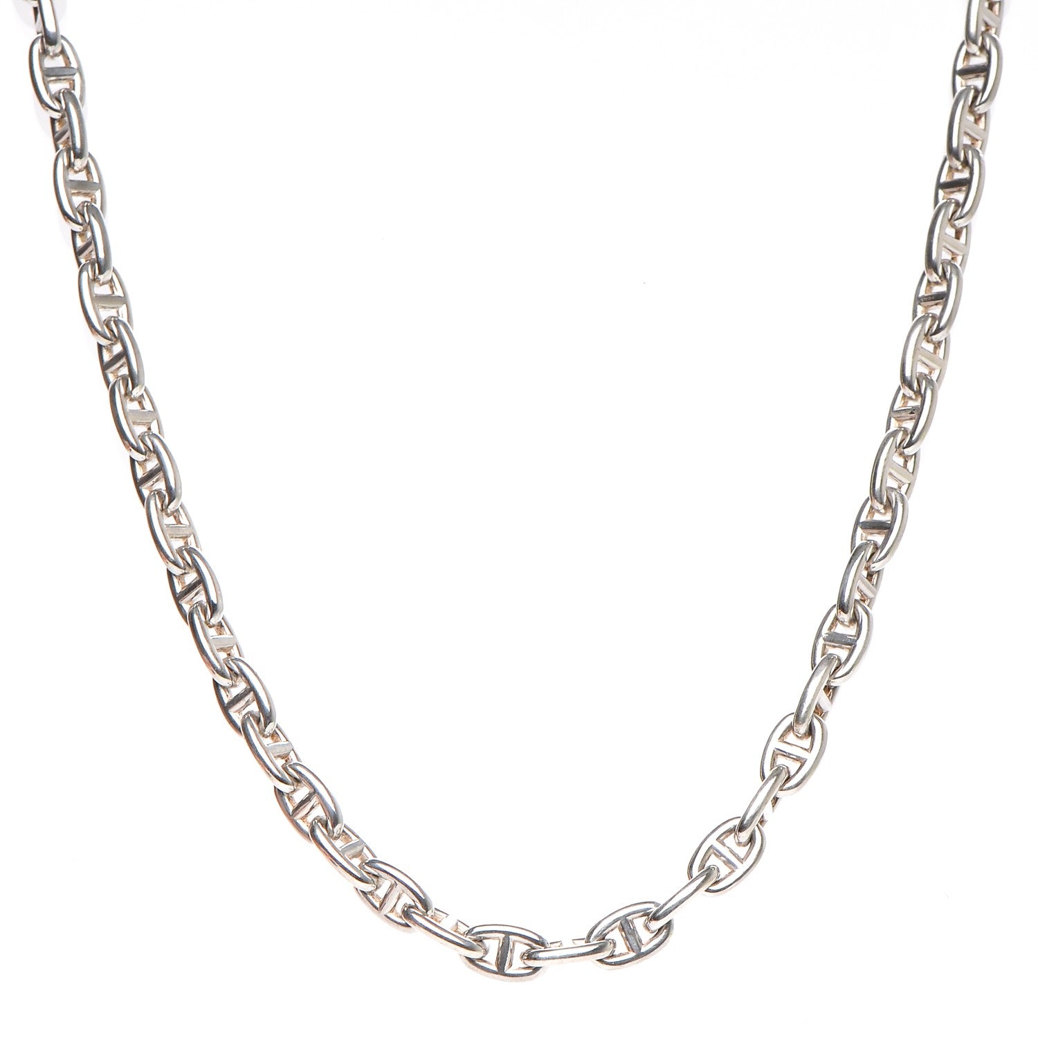 Hermes Sterling Silver Chaine D'Ancre Necklace PM 1 of 7