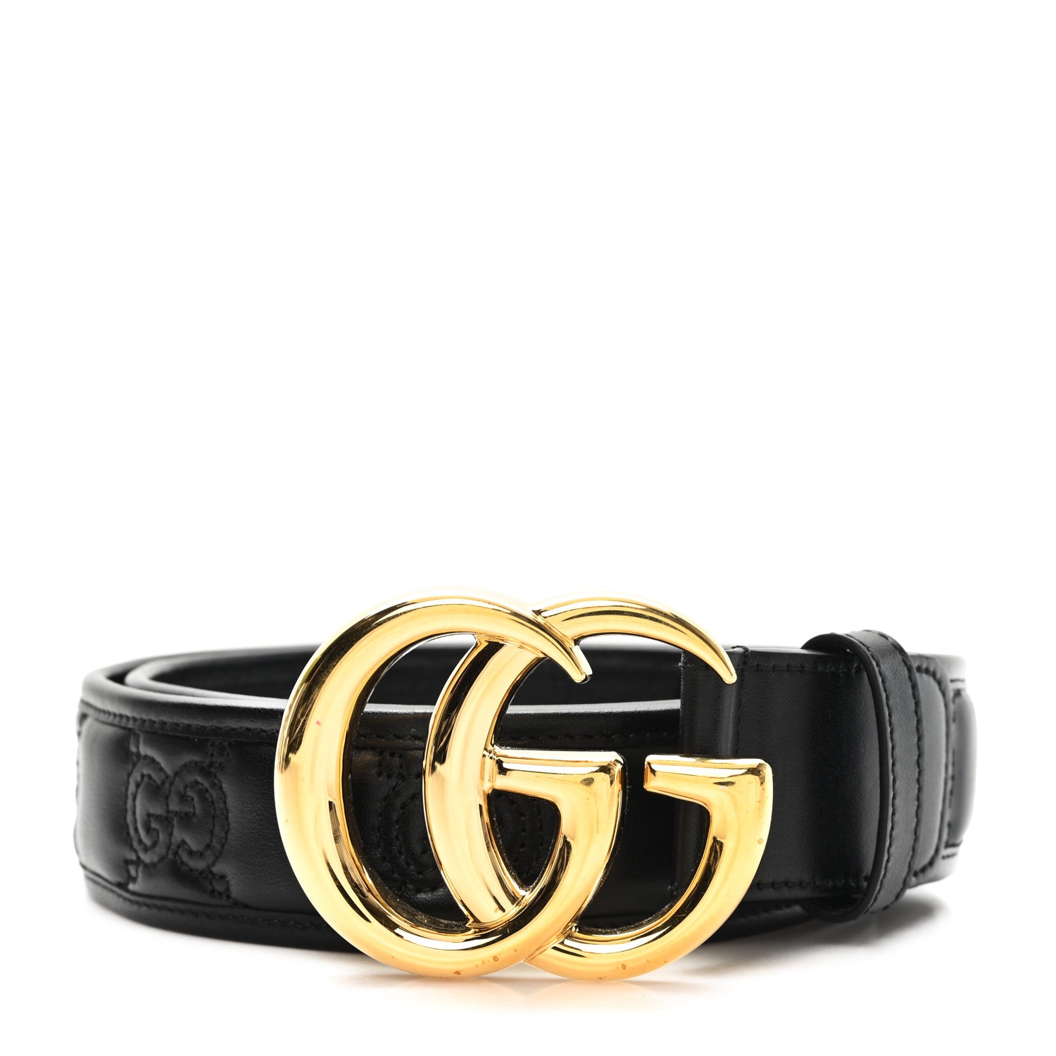 Gucci Calfskin GG Matelasse Belt 100 40 Black 1 of 5