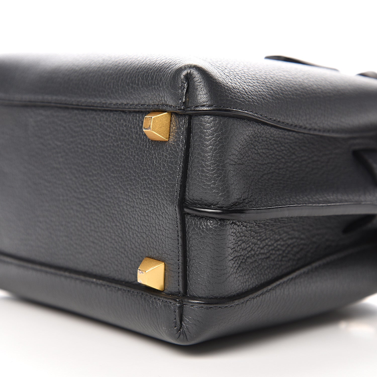 MCM Grained Calfskin Mini Milla Tote Phantom Grey 7 of 8