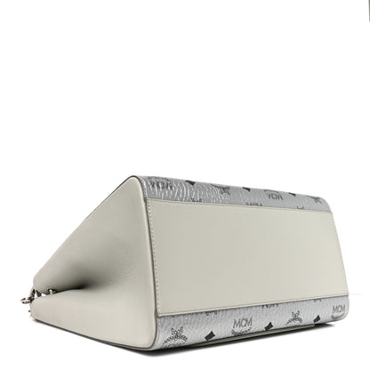 MCM Metallic Visetos Medium Aren Hobo Silver 4 of 9
