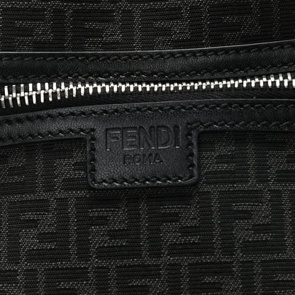 Fendi Recycled Fabric Jacquard Vitello Astro Micro FF Mini Trolley Bag Asfalto Black 9 of 11