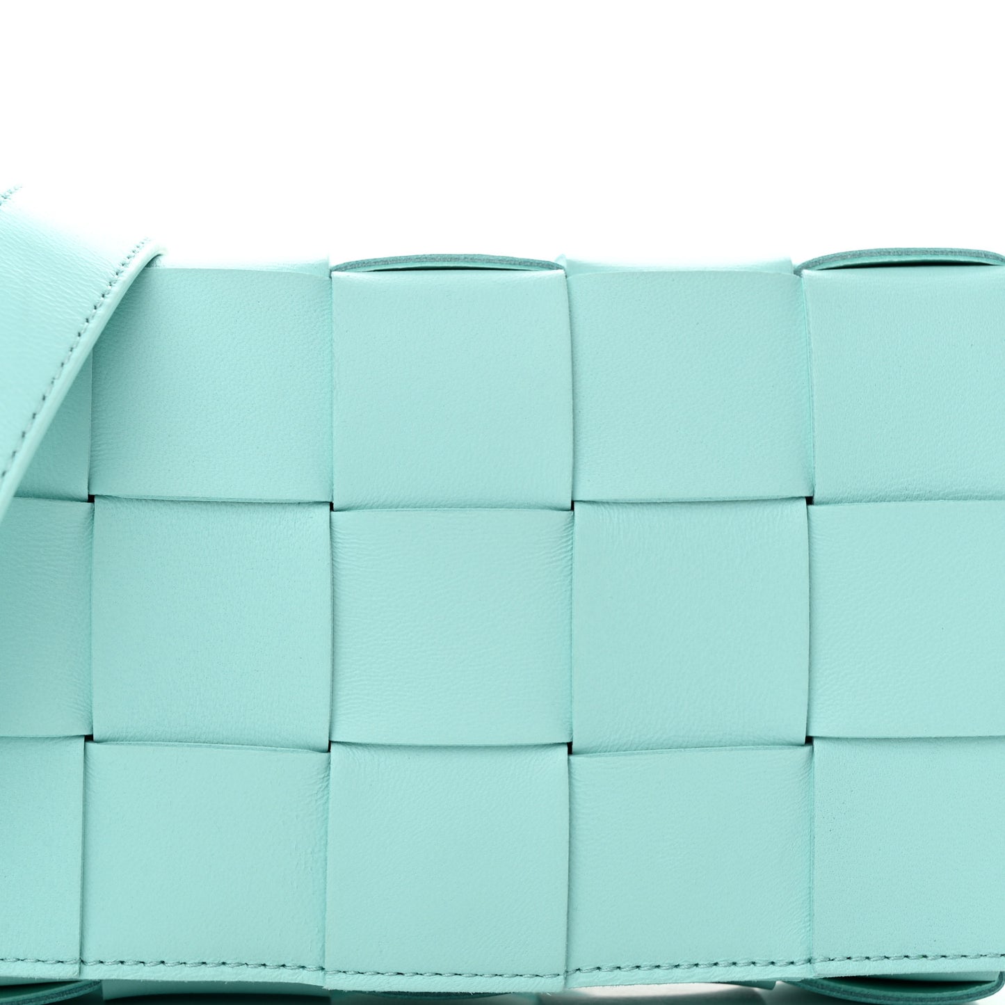 Lambskin Maxi Intrecciato Small Cassette Crossbody Bag Celadon