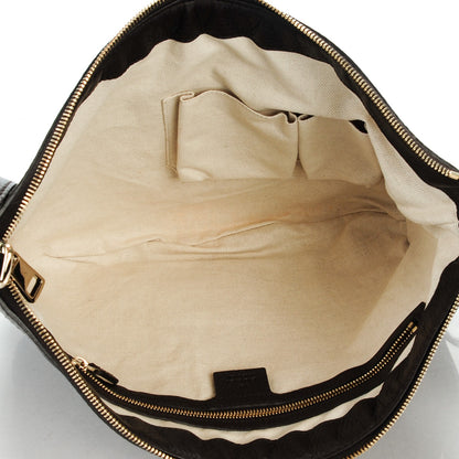 Gucci Pebbled Calfskin Vintage Web Medium Half Moon Hobo Dark Brown 5 of 7
