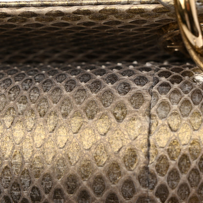 Christian Dior Metallic Snakeskin Mini Lady Dior Light Gold Multi 8 of 11