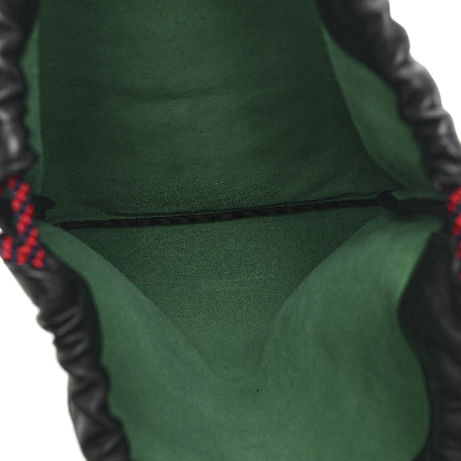 Gucci Calfskin Logo Drawstring Backpack Green 5 of 12