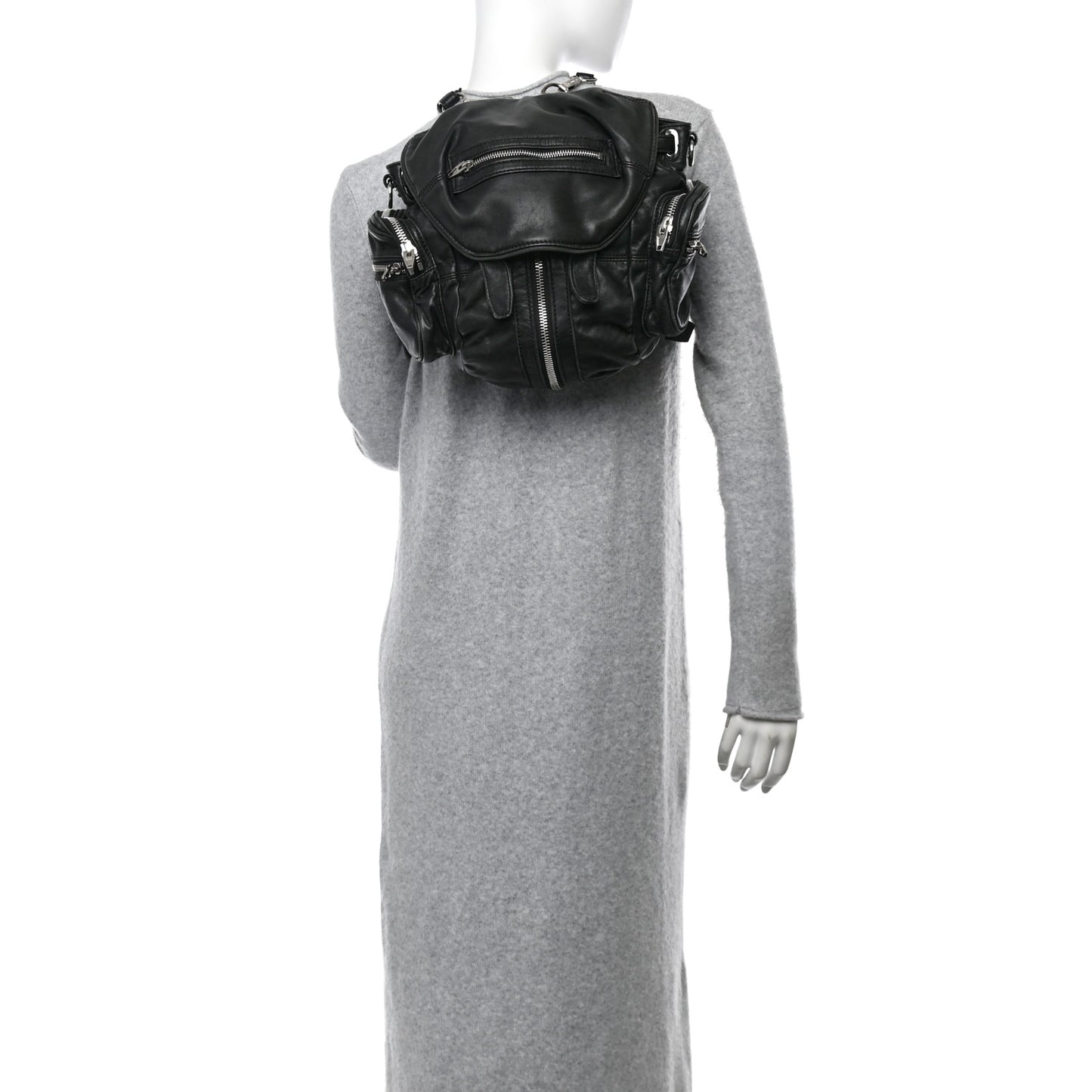 Lambskin Marti Backpack Bag Washed Black Rhodium Hardware