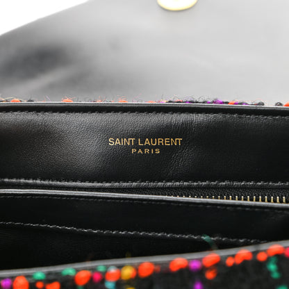 Saint Laurent Tweed Toy Loulou Shoulder Bag Black 6 of 11