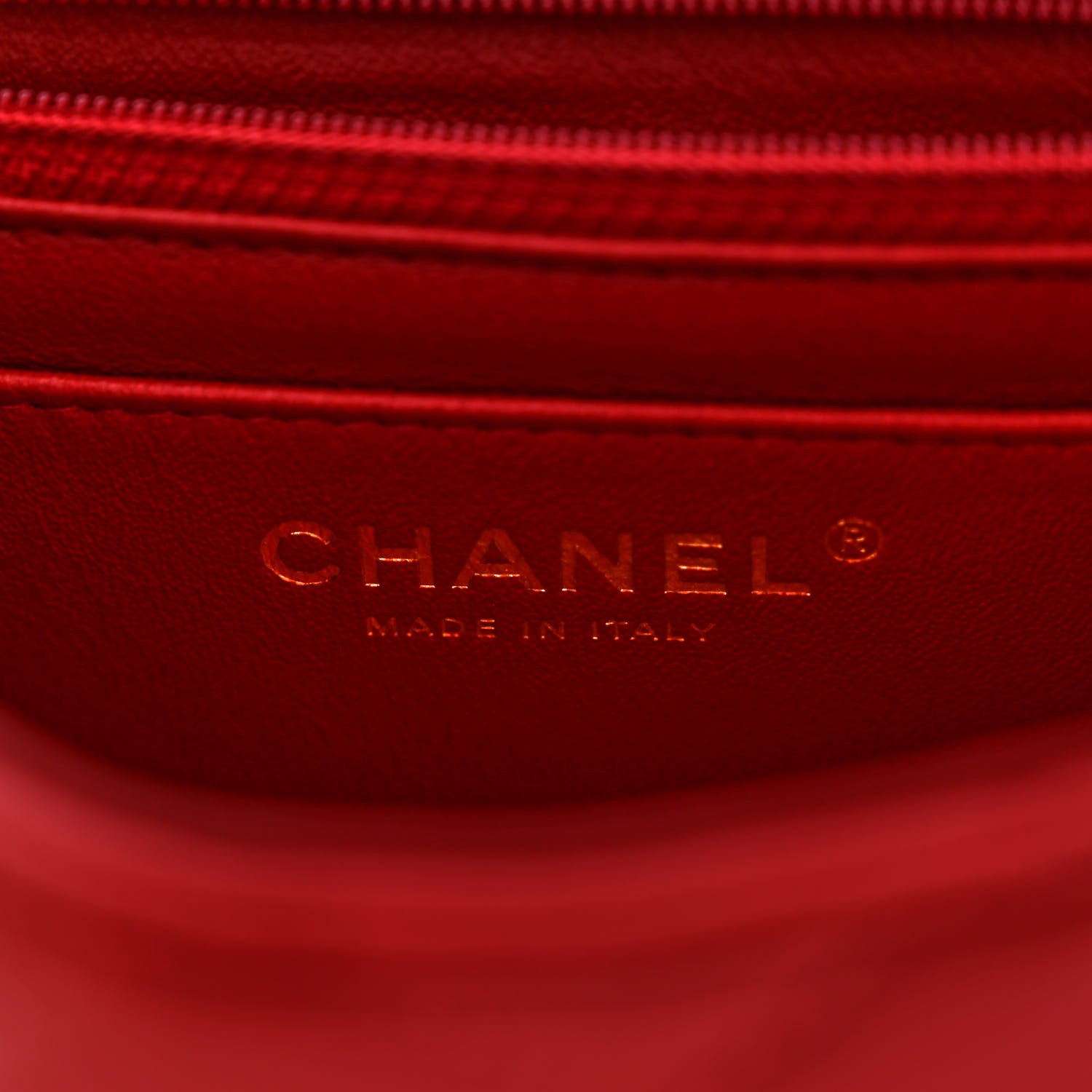 Chanel Lambskin Quilted Mini Rectangular Flap Red 6 of 12