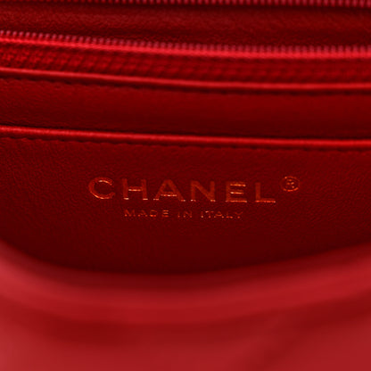 Chanel Lambskin Quilted Mini Rectangular Flap Red 6 of 12
