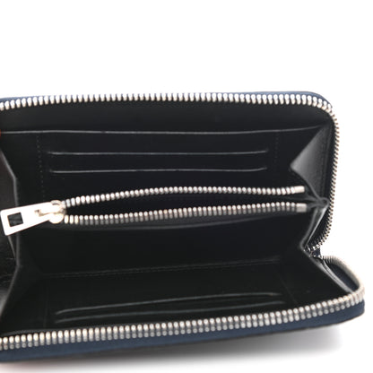 Loewe Calfskin Embossed Repeat Medium Zip Wallet Navy 5 of 8
