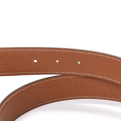 Hermes Box Togo 32mm Belt Strap 95 Black Gold 3 of 6