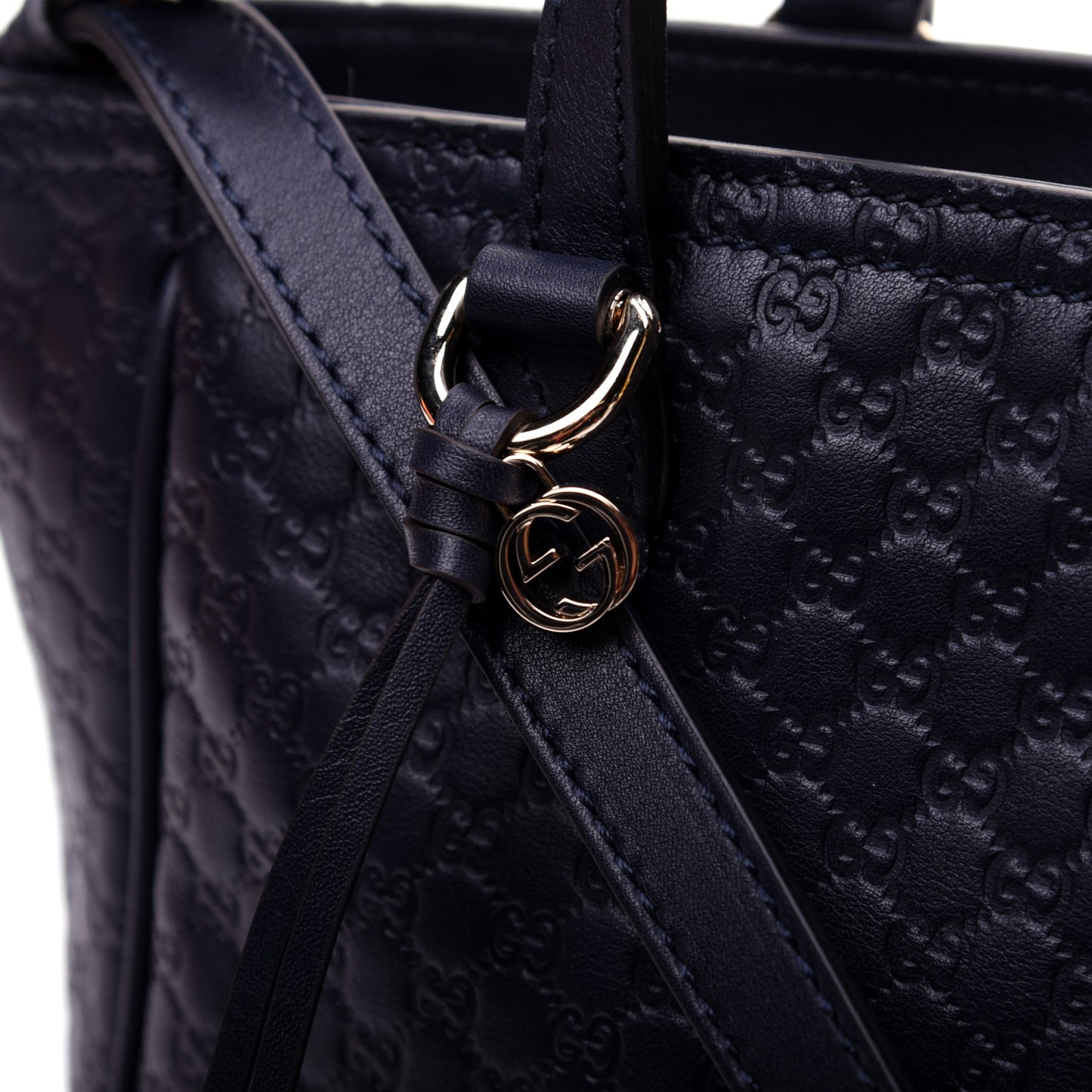 Microguccissima Small Bree Tote Navy