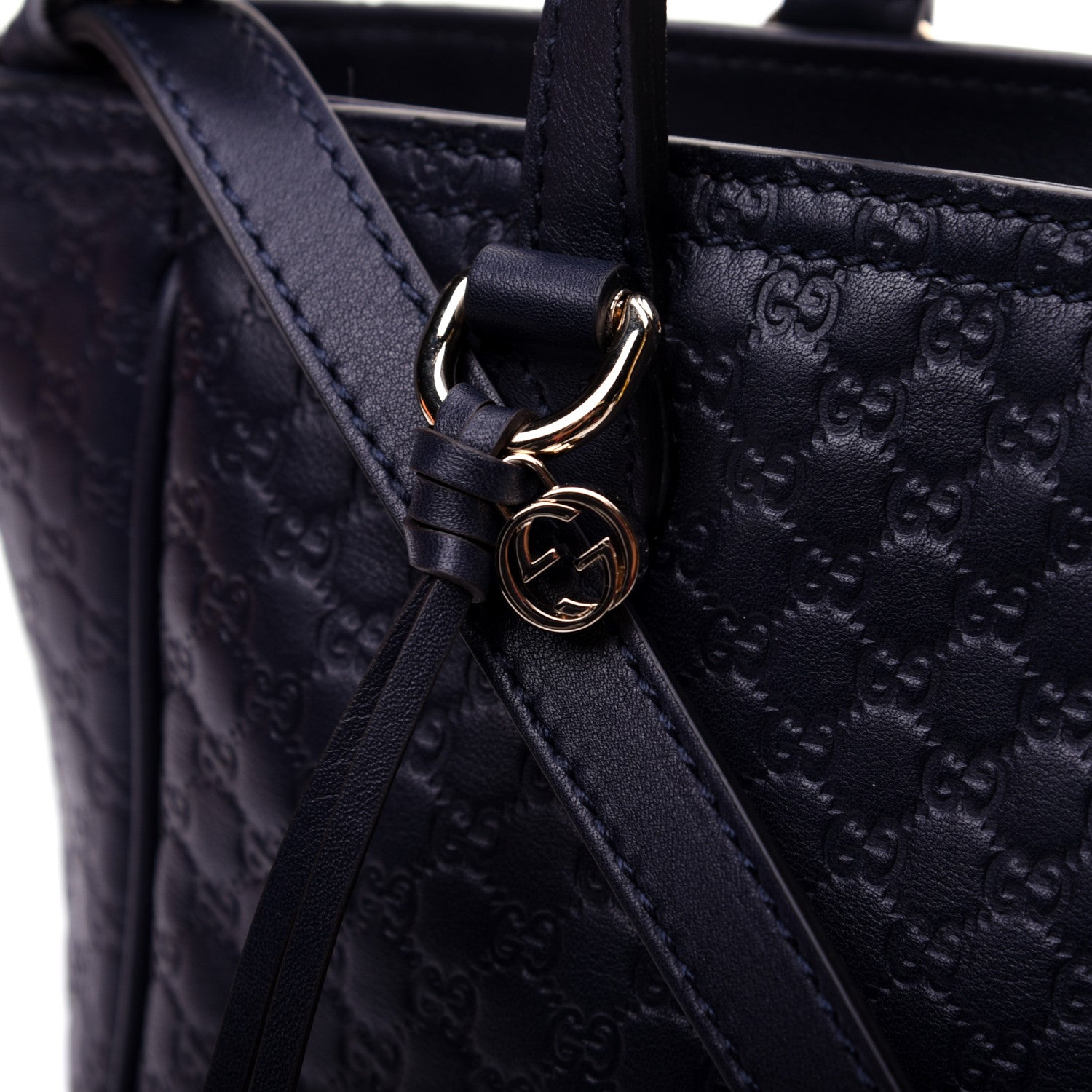 Gucci Microguccissima Small Bree Tote Navy 11 of 12