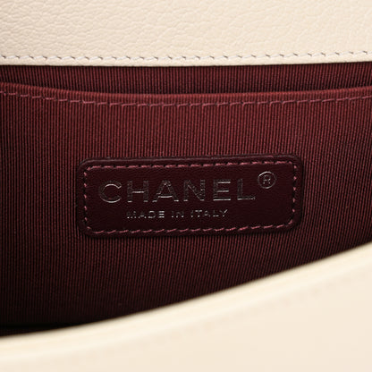 Chanel Goatskin Quilted Patent Small Duo Boy Flap White 5 of 12