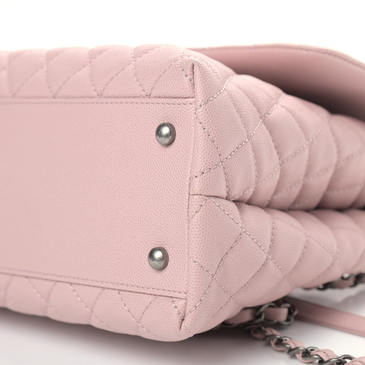 Caviar Quilted Medium Coco Handle Flap Light Pink