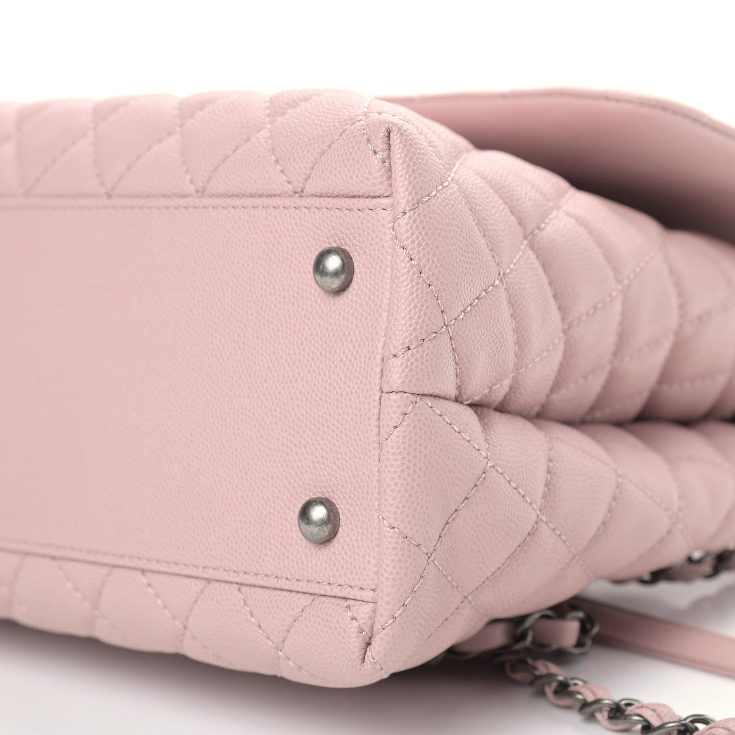 Chanel Caviar Quilted Medium Coco Handle Flap Light Pink 9 of 14