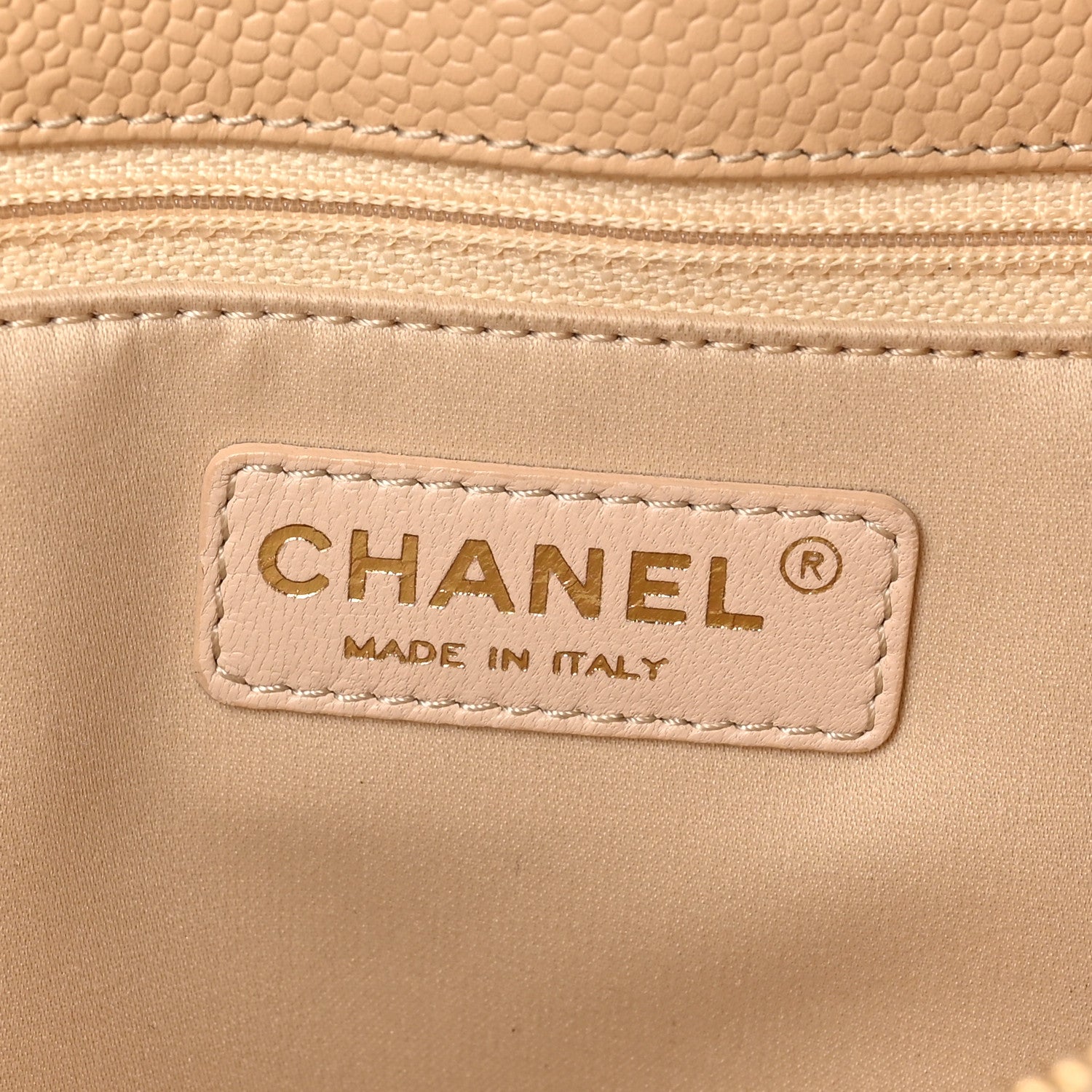 Chanel Caviar Quilted Grand Shopping Tote GST Beige 7 of 11