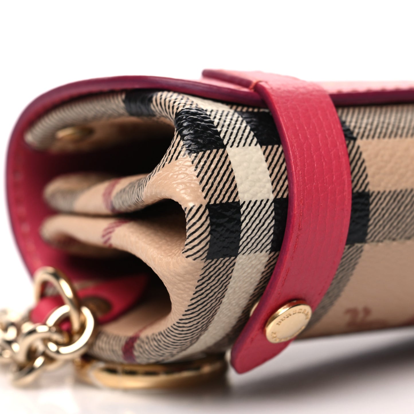 Haymarket Check Key Ring Coin Case Pink