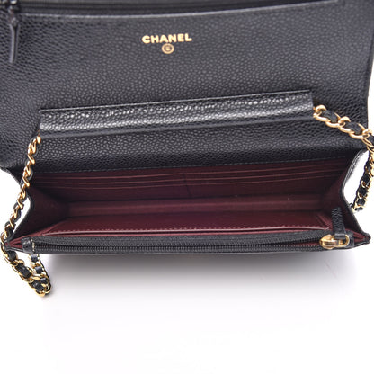 Chanel Caviar Quilted Wallet On Chain WOC Black 5 of 9