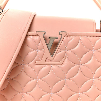Louis Vuitton Lambskin Quilted Flower Capucines BB Pink 7 of 9