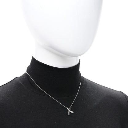 Tiffany 18K White Gold Diamond Paloma Picasso Small Signature X Pendant Necklace 2 of 5