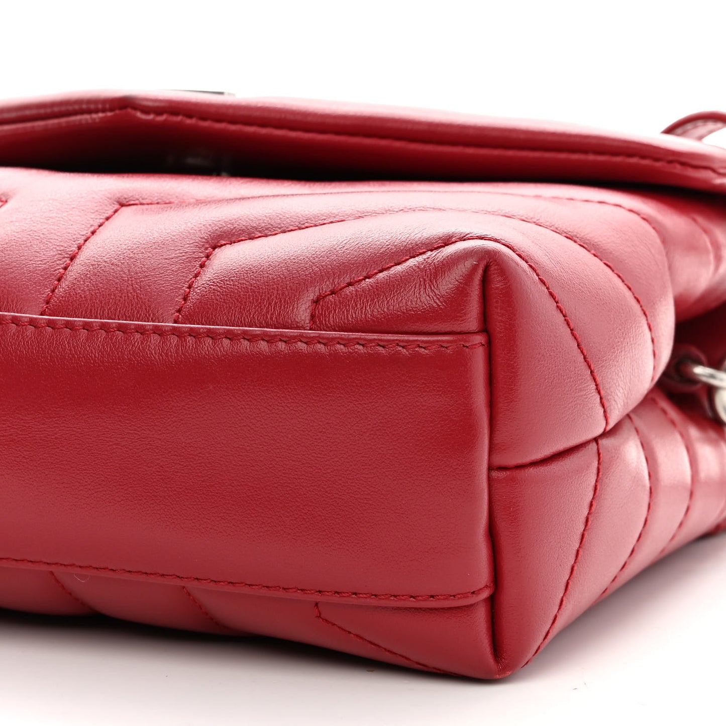 Calfskin Y Quilted Monogram Toy Loulou Monogram Crossbody Bag Red