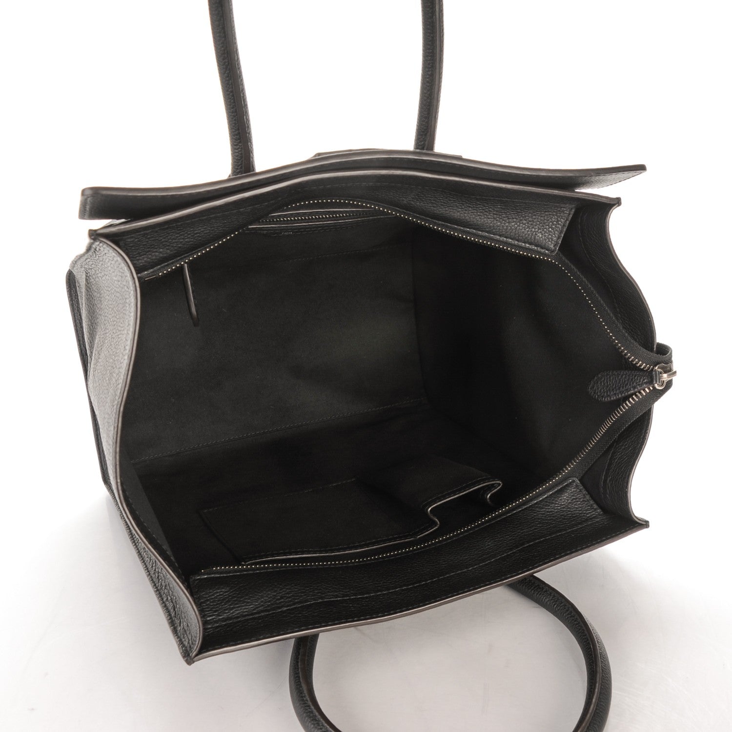 Celine Drummed Calfskin Mini Luggage Black 5 of 8