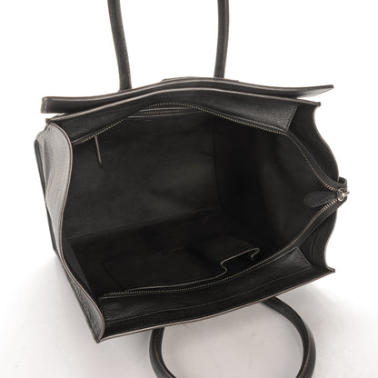 Celine Drummed Calfskin Mini Luggage Black 5 of 8