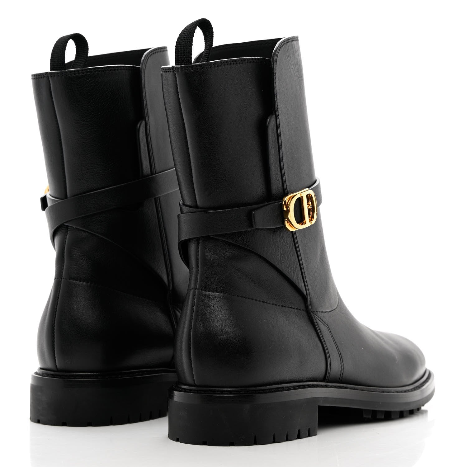 Christian Dior Calfskin Empreinte Ankle Boot 38 Black 4 of 13