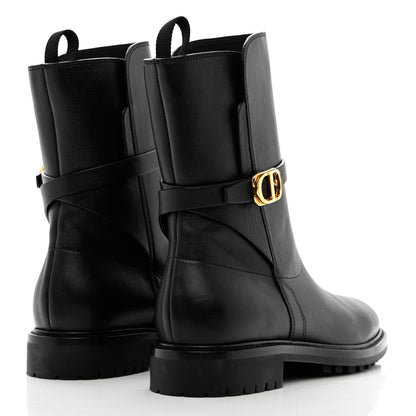 Christian Dior Calfskin Empreinte Ankle Boot 38 Black 4 of 13