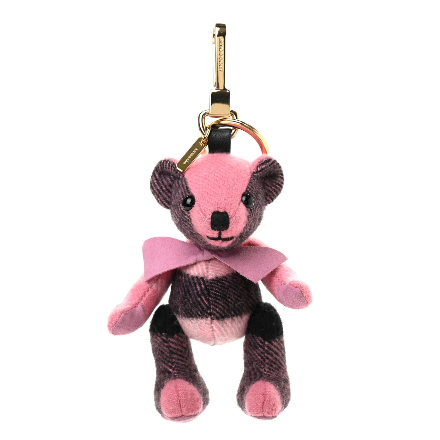 Cashmere House Check Thomas Bear Bag Charm Ash Rose