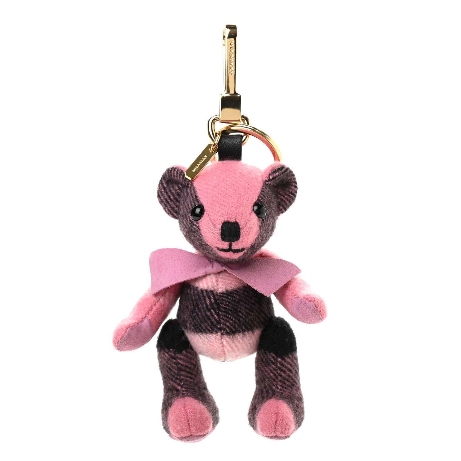 Burberry Cashmere House Check Thomas Bear Bag Charm Ash Rose 1 of 4