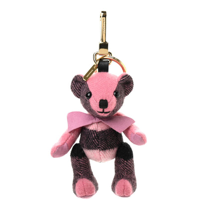 Burberry Cashmere House Check Thomas Bear Bag Charm Ash Rose 1 of 4