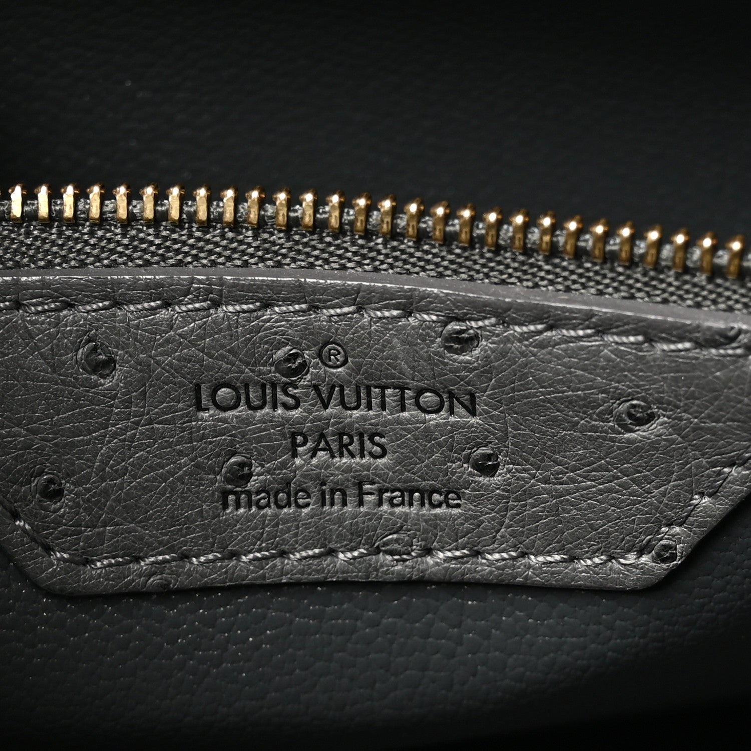 Louis Vuitton Ostrich Alma MM Gris 6 of 10