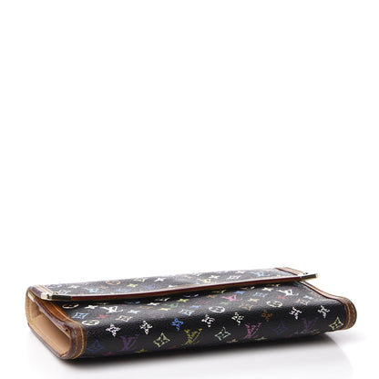 Louis Vuitton Monogram Multicolor Porte Tresor International Wallet Black 3 of 9