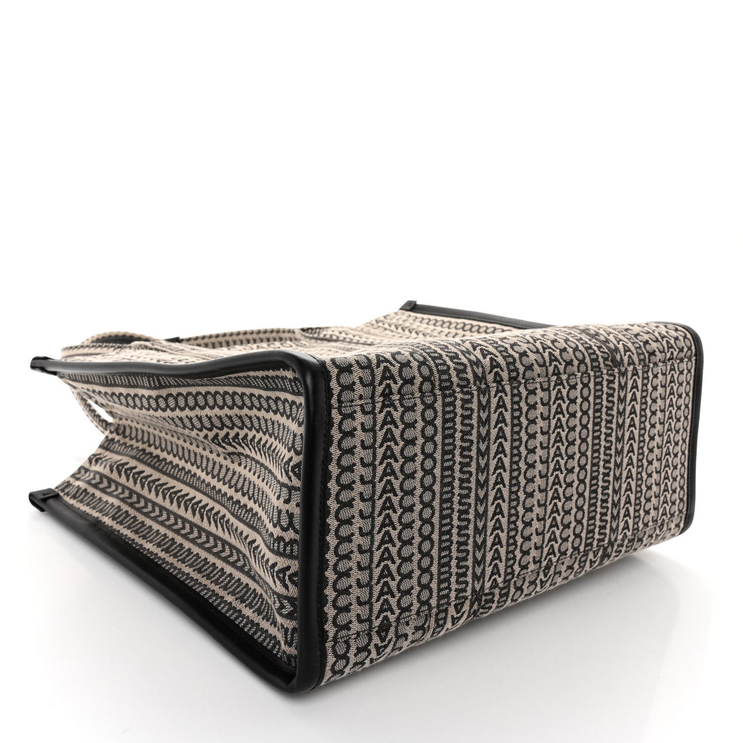 Cotton Jacquard Monogram Large The Traveler Tote Bag Beige Multicolor