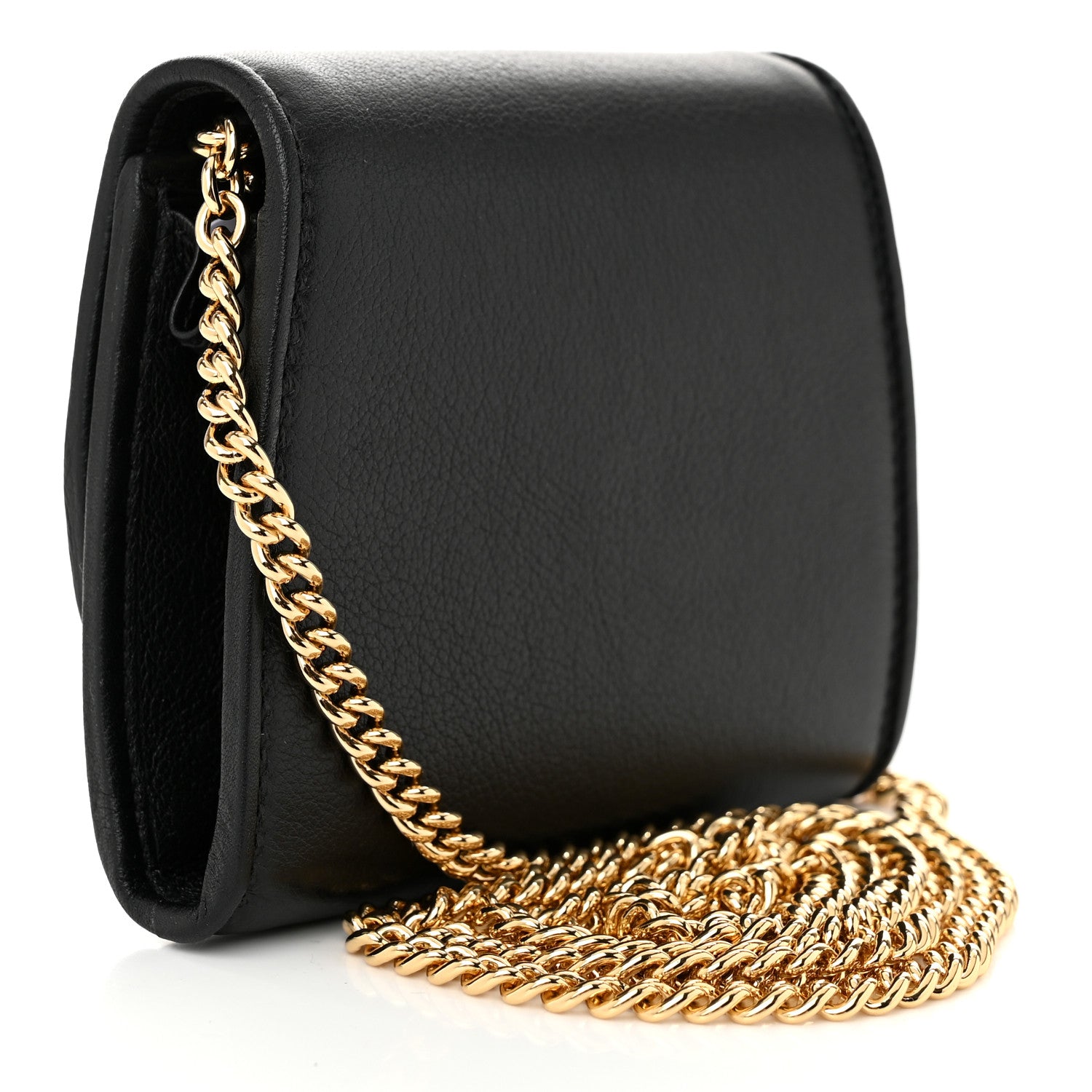 Gucci Roxy Calfskin Medium Blondie Chain Wallet Black 3 of 12