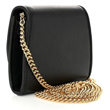 Gucci Roxy Calfskin Medium Blondie Chain Wallet Black 3 of 12