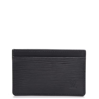 Louis Vuitton Epi Card Holder Black 1 of 8