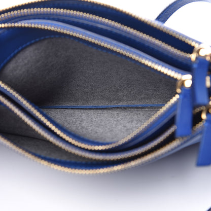 Celine Lambskin Small Trio Crossbody Bag Violet Blue 6 of 10